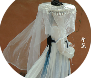 原创流苏斗笠 古风仙侠武侠客摄影写真 汉服古装影视剧仙气遮容帽
