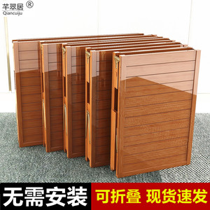 折叠床家用成人竹床双人单人床可折叠一米二简易出租房竹床板陪护