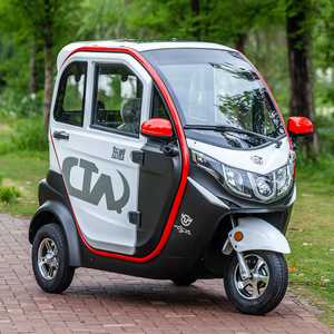 东威新能源a6l全封闭电动三轮车接送孩子电瓶代步车女性家用带棚