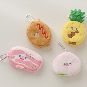 韩国正品rico可爱食物零钱钥匙收纳包钥匙扣挂饰挂包迷你收纳包