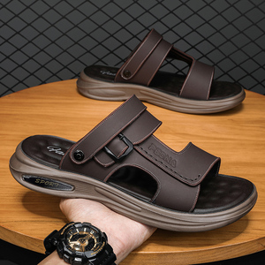 2024年新款皮凉鞋耐磨男士爸爸鞋夏季外穿防滑沙滩拖鞋两用涉水鞋