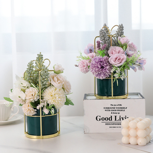 客厅餐桌茶几花艺用品装饰室内家居高档假花仿真花摆件小花束摆设