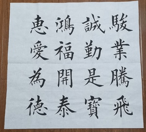 16字8言对联 库存特价 行书田楷书法作品不定制 手写真迹毛笔字画