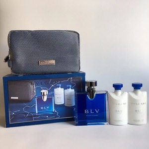 bvlgari宝格丽蓝茶男士香水礼盒四件套 100ml 须后乳75ml x2 包