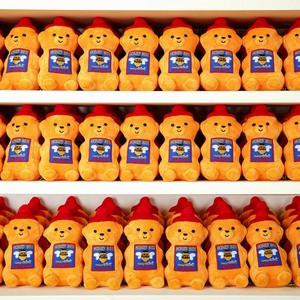 现货Ins爆款韩国可爱小熊蜂蜜罐玩具发声响纸狗狗宠物泰迪熊玩具