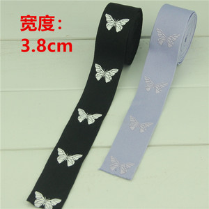 服装裤子衣领侧线 织带 装饰带2色蝴蝶 3.8cm宽1米长度价