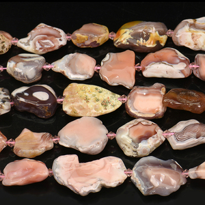 红波斯湾玛瑙天然玛瑙直孔光面不规则随形串珠 diy材料手工品配件