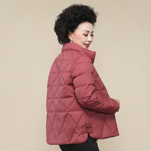 0068人付款天猫老年人羽绒服女短款妈妈冬装外套老太太棉袄70岁奶奶