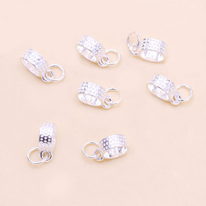 s990纯银吊坠 银针箍千只眼平安扣 银顶针手链项链 diy饰品配件