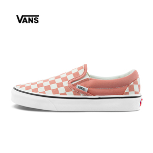 【狂欢价】【双11】vans范斯官方 粉白棋盘格一脚蹬女鞋s