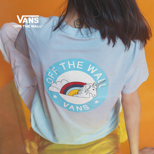 00seven7小白淘宝万斯vans蓝色独角兽印花女士帆布鞋39码,质量没的