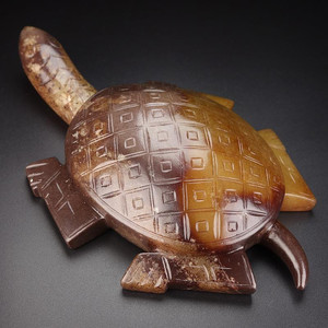 汉代高古玉古玩古董古玉和田玉精品神龟摆件老战汉老物件包老玉器