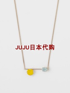 *日本代购项链鲜明黄蛋白石水晶海蓝宝石半贵石独特2.11比利时製