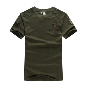 军野行户外登山野营旅行用品军迷服饰男宽松版圆领硬汉短袖T恤