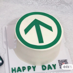 绿码箭头行程卡生日蛋糕糯米纸创意威化纸蛋糕烘焙装饰五张
