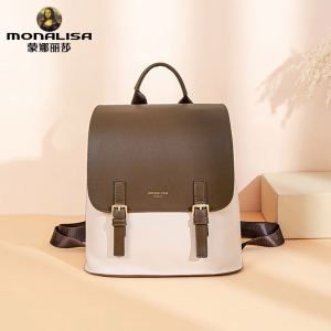 蒙娜丽莎背包女旅行双肩包女包包2022百搭新款时尚大容量学生书包