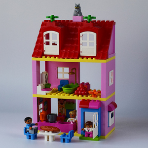 兼容乐高大颗粒积木配件建筑门窗零件房子散件大全diy拼插装玩具