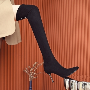 006人付款天猫高筒过膝长靴女2021年新款秋冬细跟性感高跟鞋尖头瘦瘦