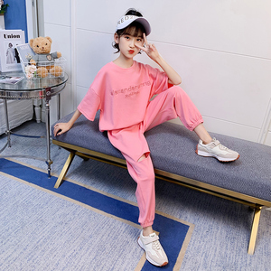 女童套装夏装洋气中大童女装童装10-12岁15女孩时尚13霸气小学生