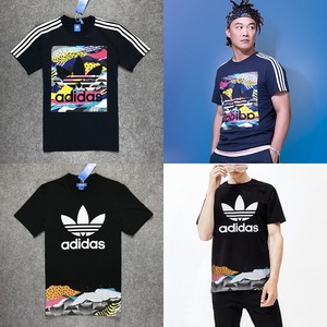 虎扑正品adidas三叶草男陈奕迅印花运动短袖t恤bk7695bq0923
