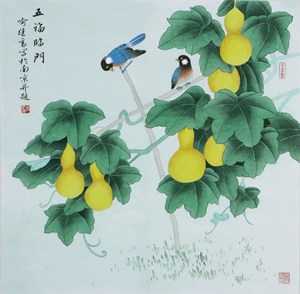 工笔画葫芦