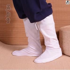a松紧斜襟皂靴唐服绑腿布长筒袜太极鞋云袜少林僧人穿云鞋