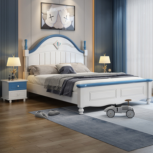 5米简约男生卧室男童床1.8青少年实木床