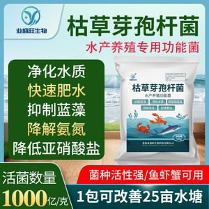 业盛旺水产枯草芽孢杆菌净化水质降解亚硝酸盐肥水降解氨氮除蓝藻