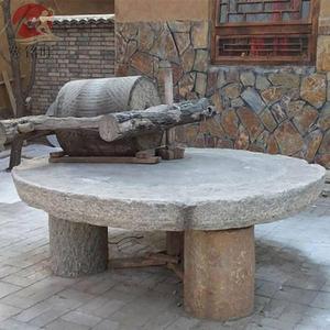 农村旧石雕老石头旧石碾子磨盘石磨家用整套碾子大碾盘碾滚子碾棍