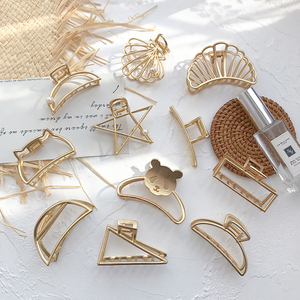 小抓夹小号半头发夹女竖夹马尾夹气质鲨鱼夹金属夹简约风