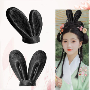古装汉服假发双头兔耳可爱唐风飞天明制日常发包古风仙女造型发髻