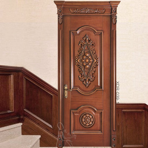 新款房门卧室门烤漆实木门室内门套装门封闭漆雕花欧式门头罗马柱