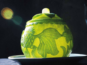 湖南怀化特产靖州柚子雕花蜜饯罐 柚子茶1件包邮易碎品