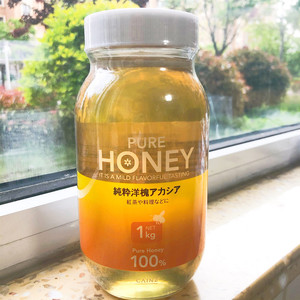 出口日本天然蜂蜜 槐花蜜 自然成熟蜂蜜 1kg妈妈装 包邮
