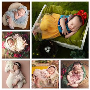 新生儿摄影服装白雪公主新生儿百天宝宝摄影满月女孩造型拍照服饰