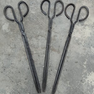 80海贝herb淘宝加长火钳蜂窝煤夹子火剪子煤球专用钳子手工铁钳煤饼