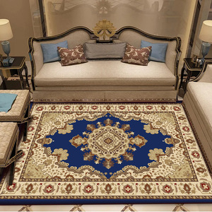 波斯图案地毯欧式美式复古茶几地垫客厅卧室毯回族几何花纹床边垫