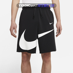 nike耐克双钩logo大钩子短裤男子运动休闲针织五分裤dj5373-010