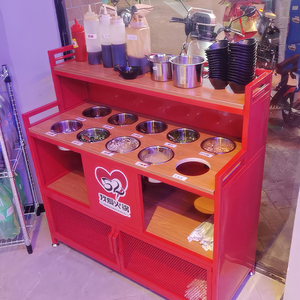 火锅店自助调料台