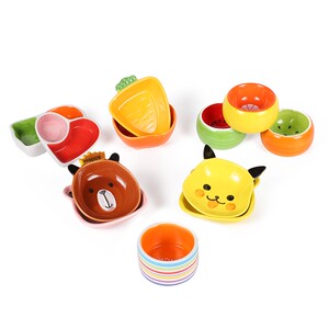 仓鼠陶瓷食盆金丝熊吃饭碗防打翻小宠食盆食碗草莓碗包邮辅食小碗