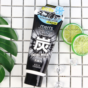 日本kose高丝男士洗面奶 深层清洁毛孔清爽控油磨砂去角质洁面乳