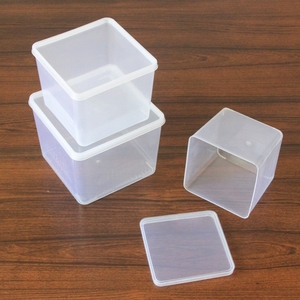 唯真百货 正方形塑料调料罐分装保鲜盒食品包装盒豆乳蛋糕盒