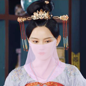 风起霓裳武媚娘武才人施诗同款宫廷凤凰发冠花穗步摇古风汉服头饰