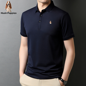 hush puppies暇步士短袖t恤男夏季纯棉翻领纯色商务中青年polo衫