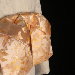 山鸟和色原创和服腰封定型蝴蝶结 织锦缎腰封