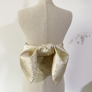 山鸟和色提花织锦定型蝴蝶结腰封 腰带 浴衣和服配件