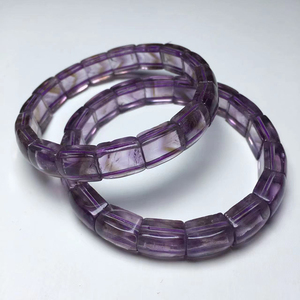 天然紫水晶手排 amethyst 紫黄晶手牌 紫水玉手串  黄水晶手链