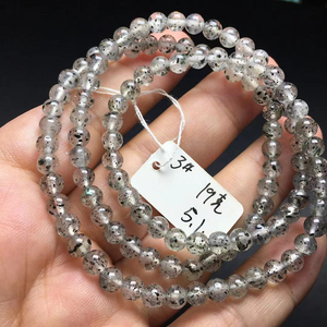 天然水晶 黑云母手链 草莓晶手串 黑超七 黑幽灵异象 黑沙三圈