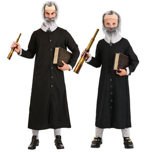 儿童节科技节展览舞台表演演出成人儿童科学家伽利略角色扮演服装