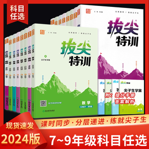 2024版通城学典拔尖特训七年级八年级九年级上下册语文数学英语物理人教译林苏科版初一初二初三同步课时作业训练尖子生提优练习册